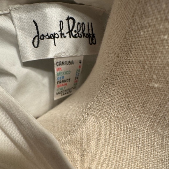 Joseph Ribkoff White Front Zip Ruffle Top - Picture 5 of 6